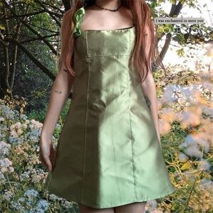NWT Current Mood by Dolls Kill Fairycore Pixie Stardust Mini Dress in Green